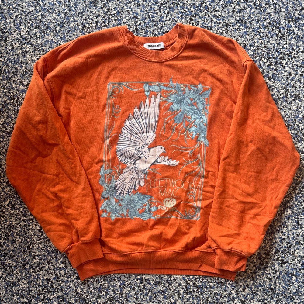 Daydreamer Fleetwood Mac Orange Graphic Sweatshirt